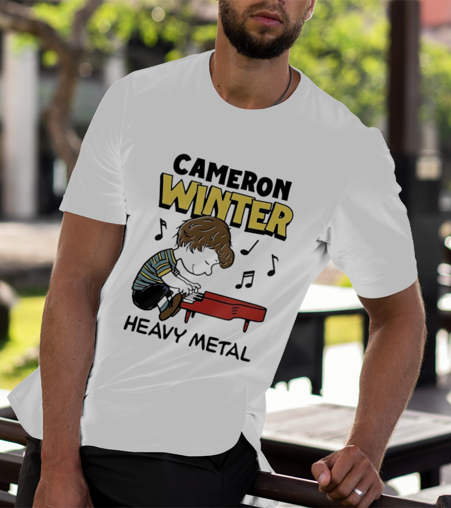 Cameron Winter Heavy Metal Schroeder Peanuts Comic Piano T-Shirt
