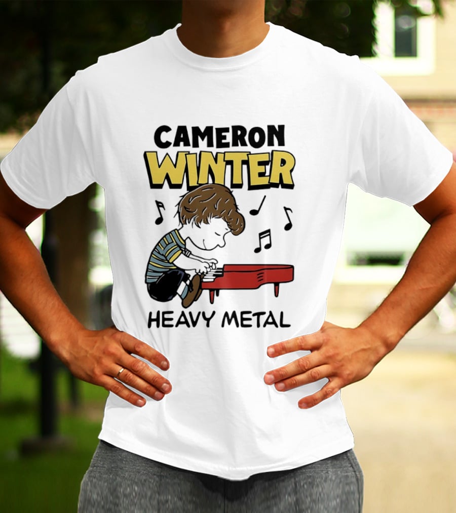 Cameron Winter Heavy Metal Schroeder Peanuts Comic Piano T-Shirt