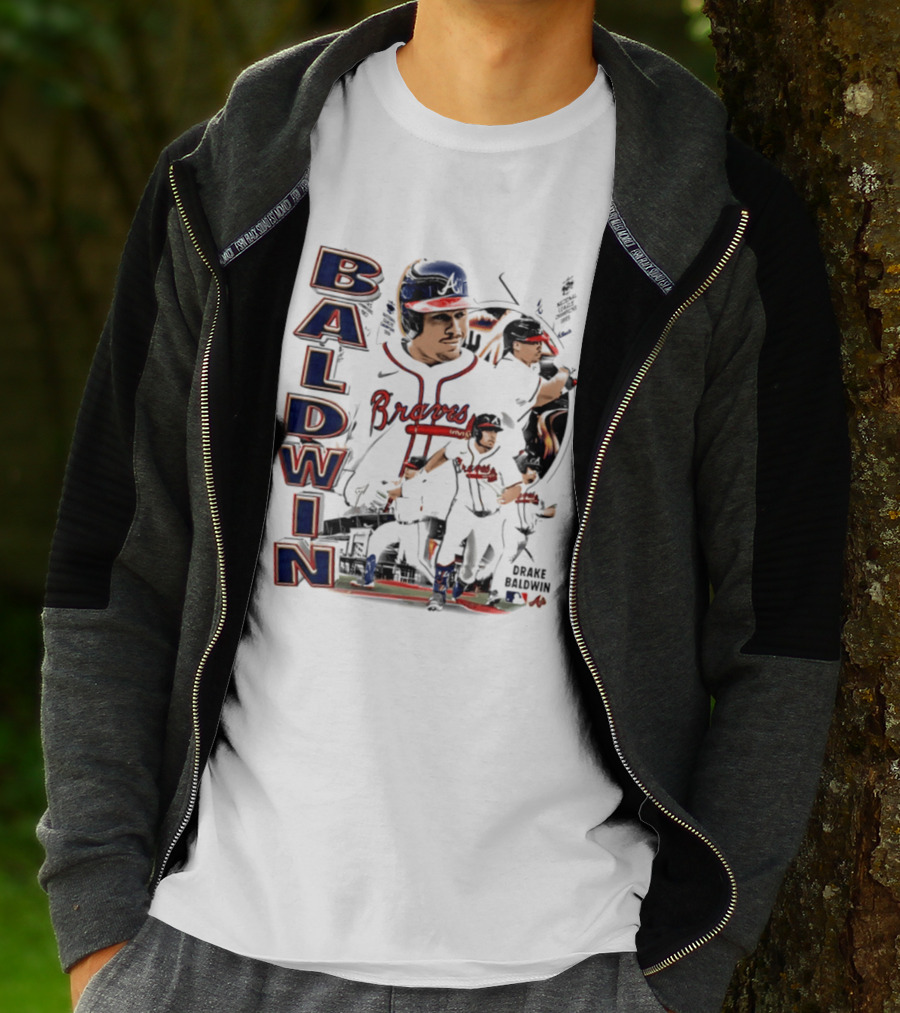 Atlanta Braves Baldwin 90s Bootleg Collage T-Shirt