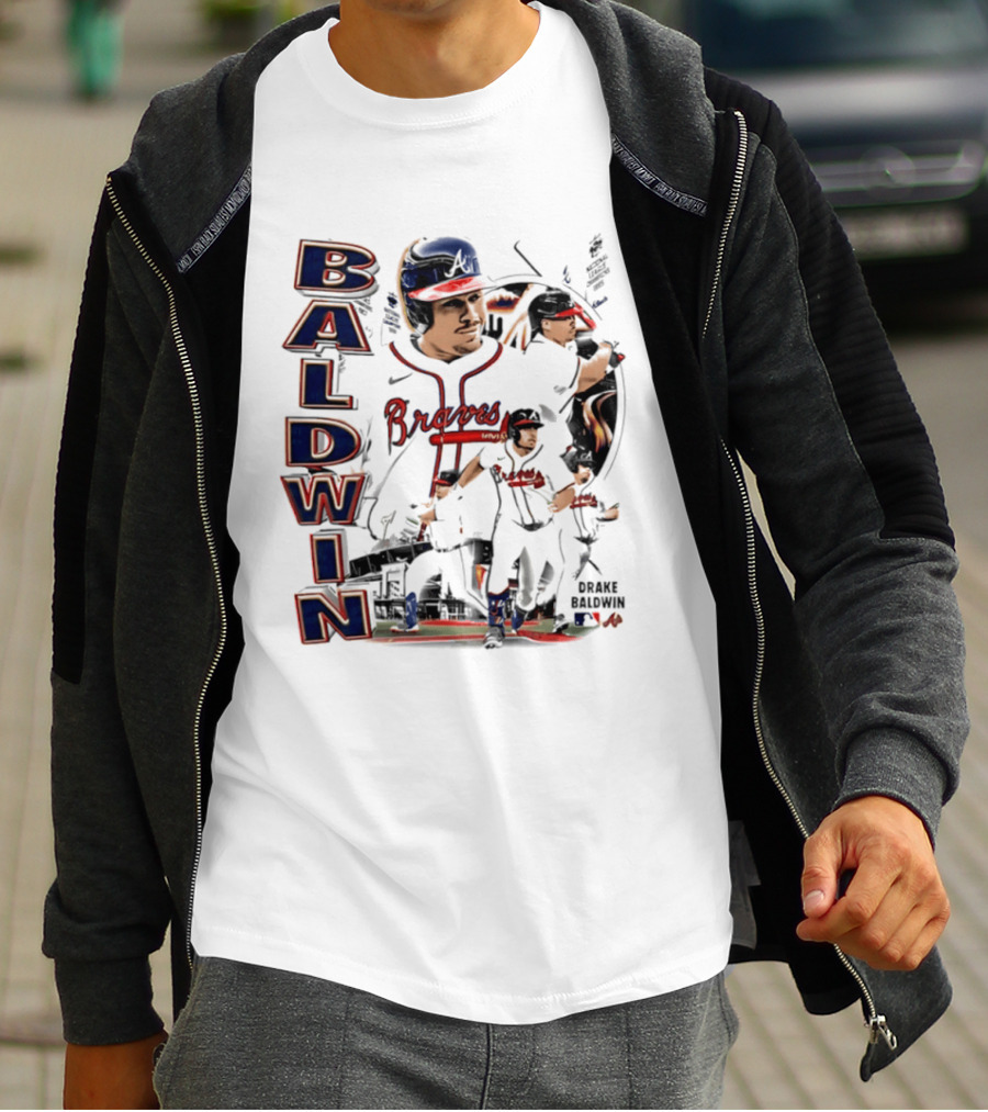 Atlanta Braves Baldwin 90s Bootleg Collage T-Shirt