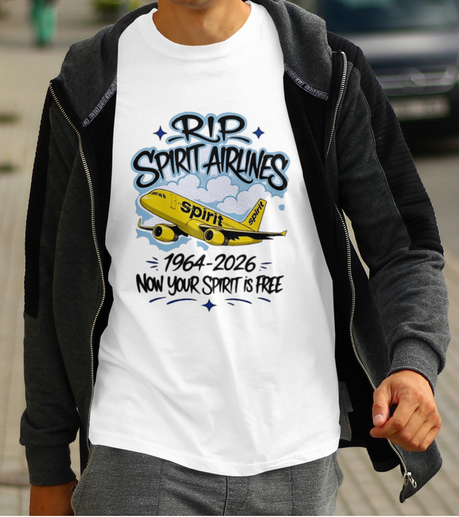 RIP Spirit Airlines 1964 2026 Now Your Spirit Is Free T-Shirt