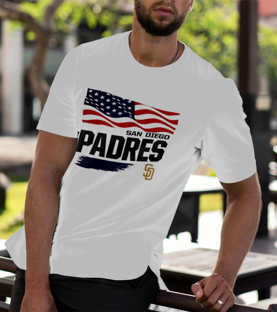 San Diego Padres American Flag SD T-Shirt