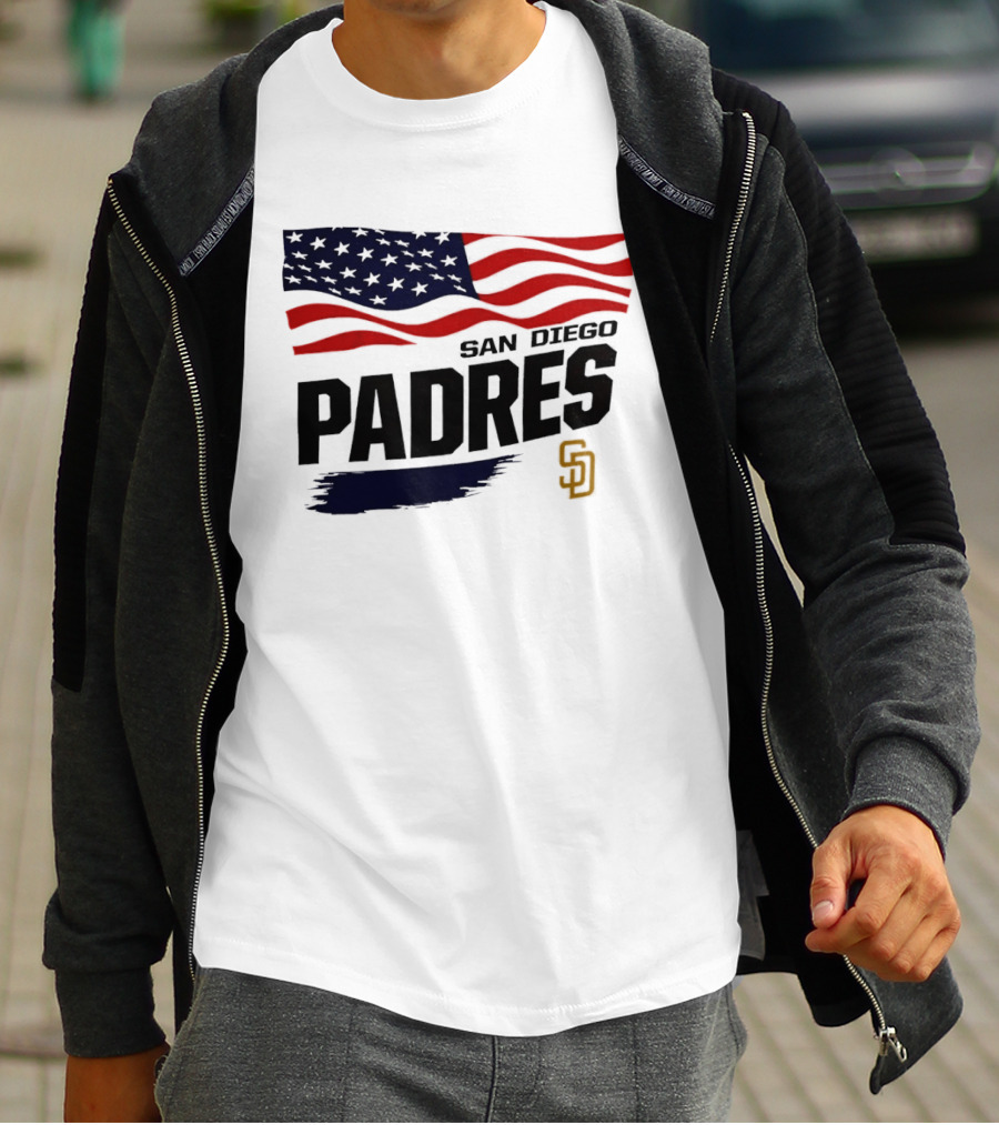 San Diego Padres American Flag SD T-Shirt
