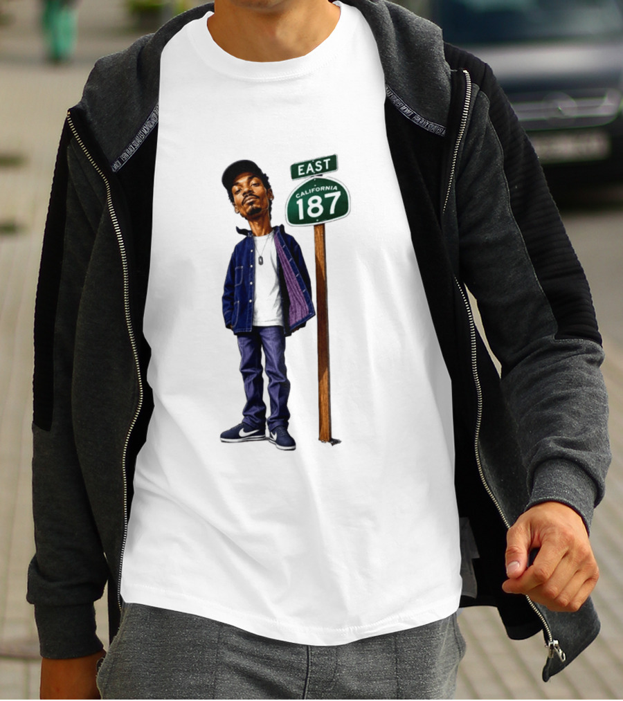 Snoop Dogg California 187 East Sign West Coast Hip Hop T-Shirt