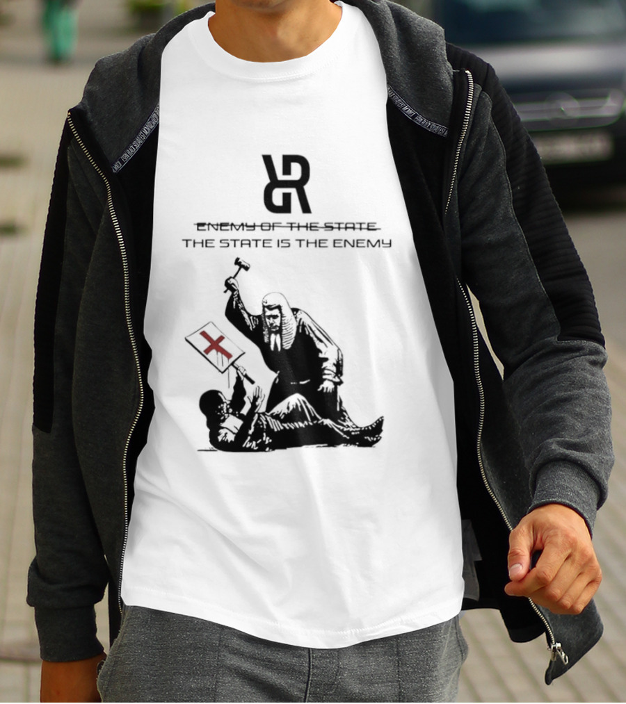 Revolutionary Struggle Judging The State Is The Enemy Political Protest T-Shirt