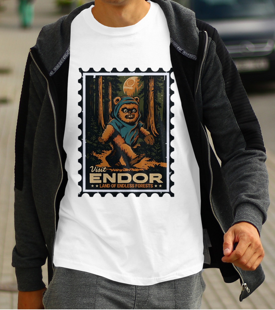 Visit Endor Land Of Endless Forests Ewok Moonlit Adventure T-Shirt