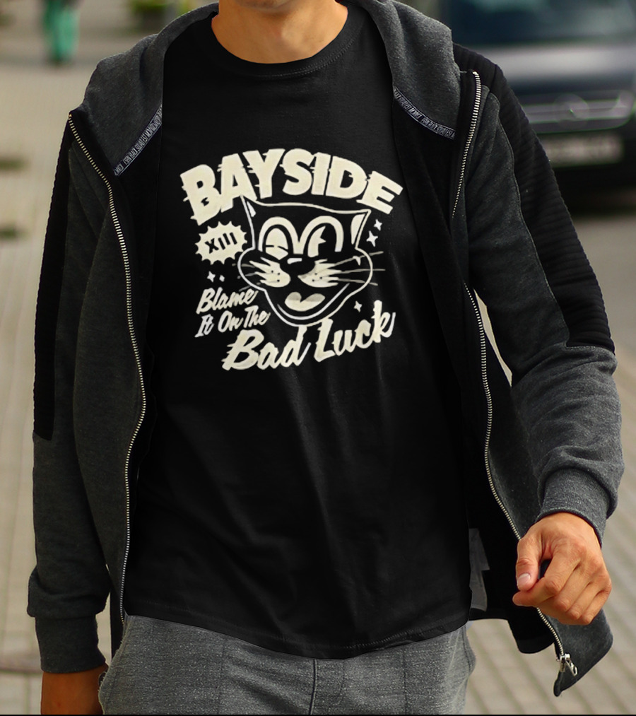 Bayside Blame It On The Bad Luck Cat XIII Stars T-Shirt