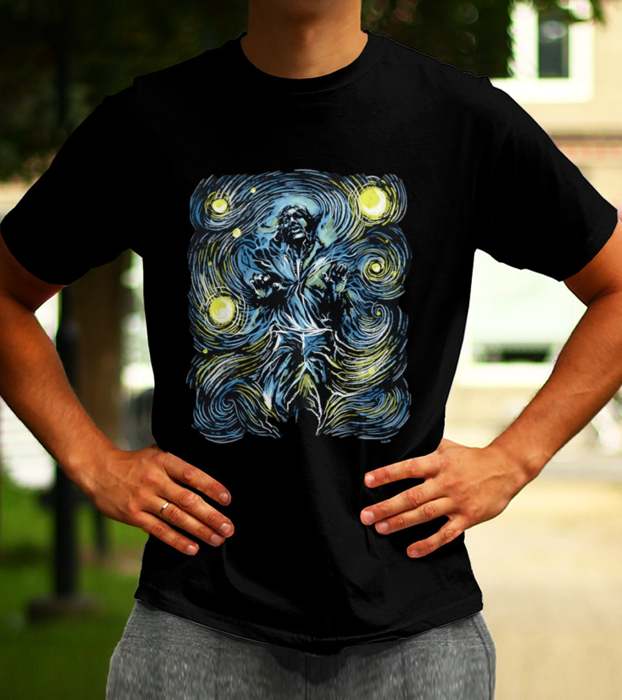 Starry Night Han Solo In Carbonite Van Gogh T-Shirt