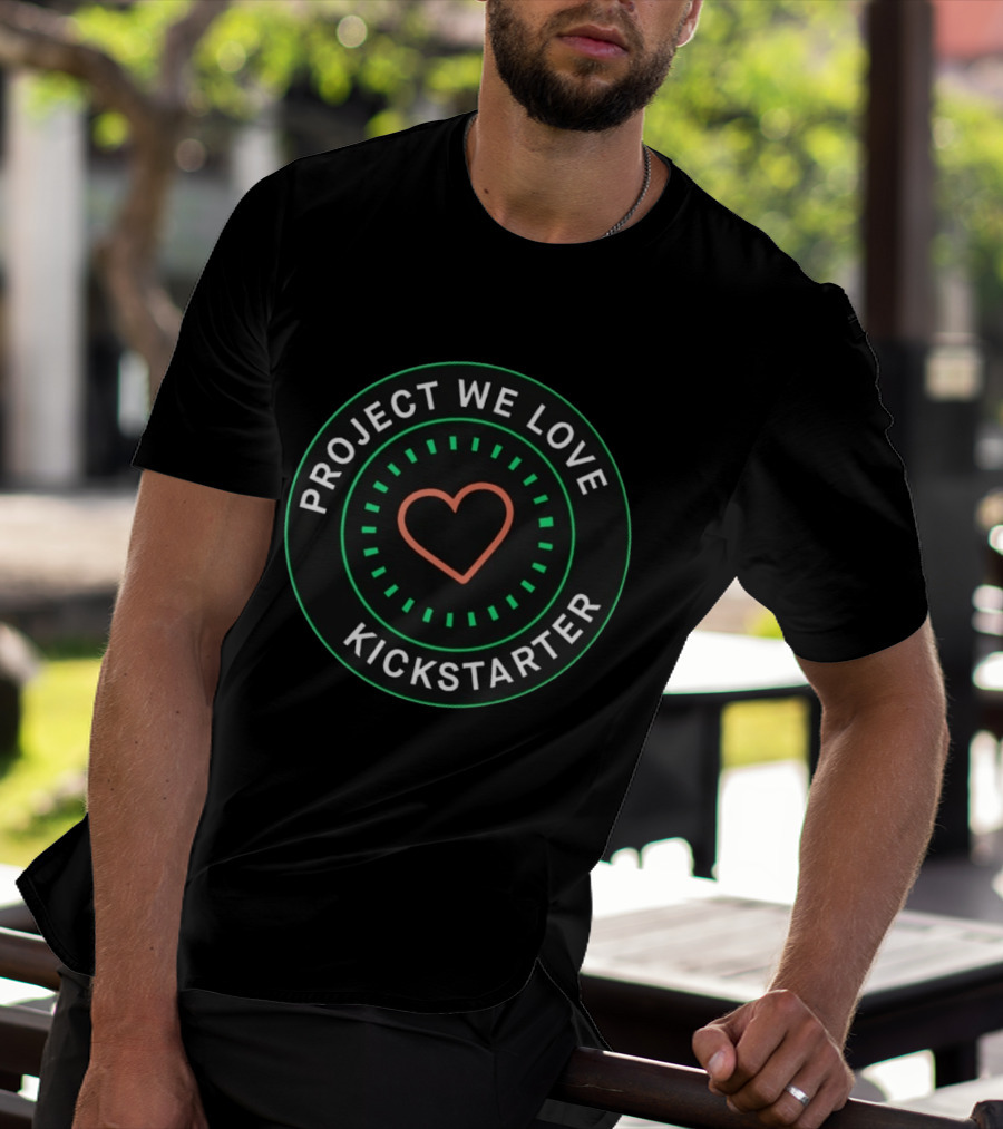 Project We Love Kickstarter Heart Badge Circular T-Shirt