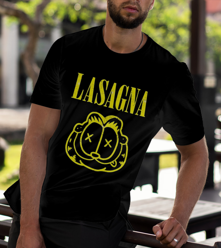 Lasagna Cat Parody Smells Like Teen Spirit T-Shirt