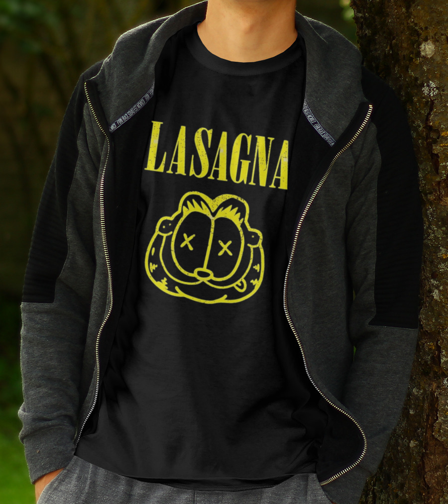Lasagna Cat Parody Smells Like Teen Spirit T-Shirt