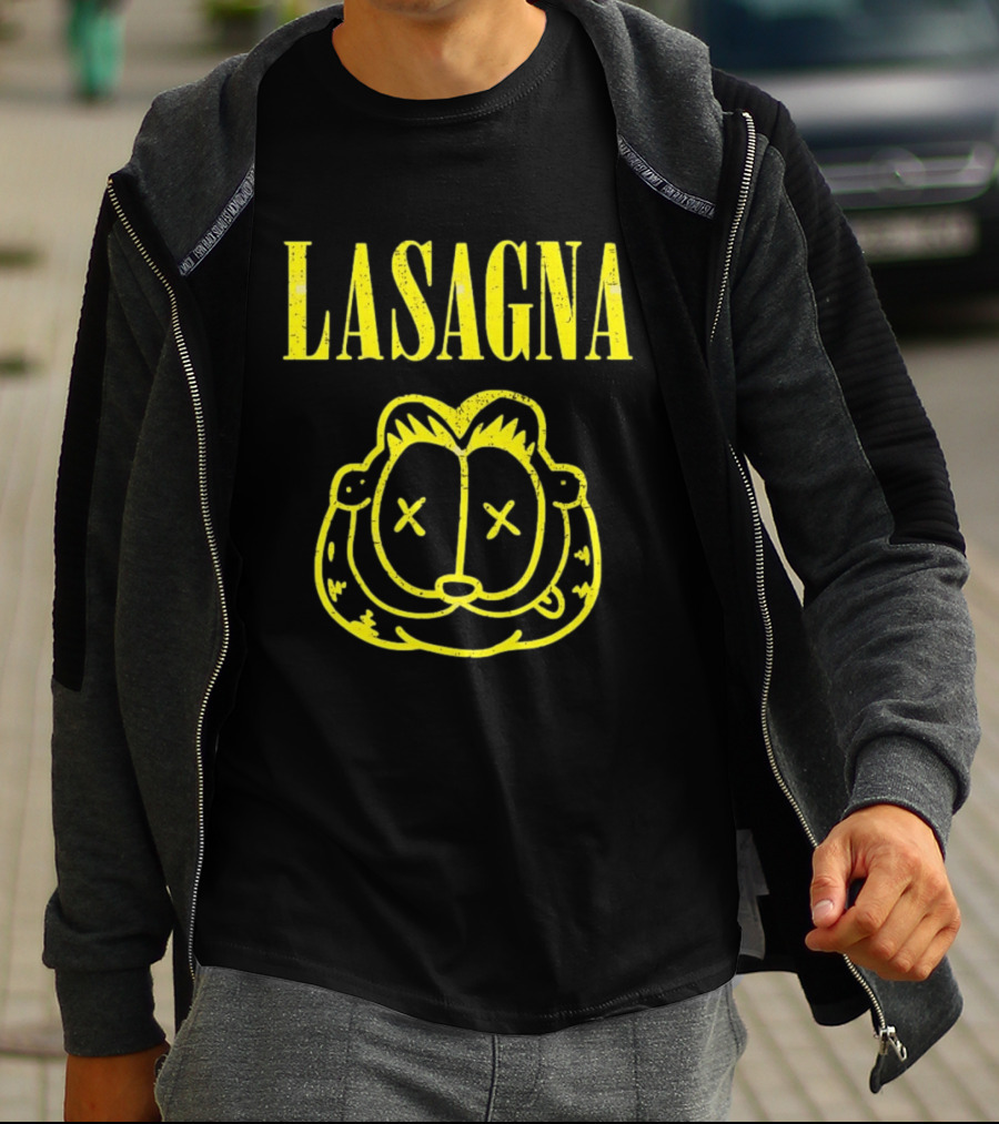 Lasagna Cat Parody Smells Like Teen Spirit T-Shirt