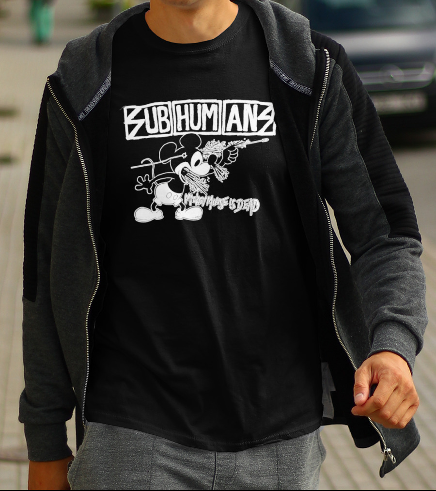Subhumans Mickey Mouse Is Dead Punk Rock T-Shirt
