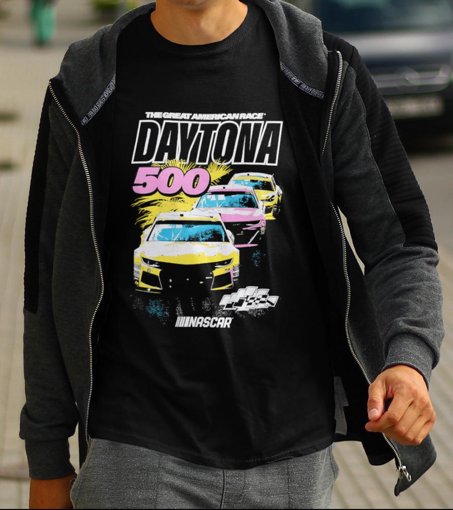 Daytona 500 NASCAR Racing The Great American Race Stock Car Competition T-Shirt