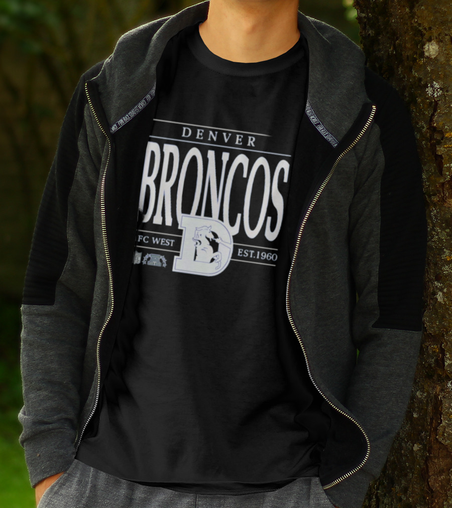 Denver Broncos AFC West Est 1960 NFL Football Retro D T-Shirt