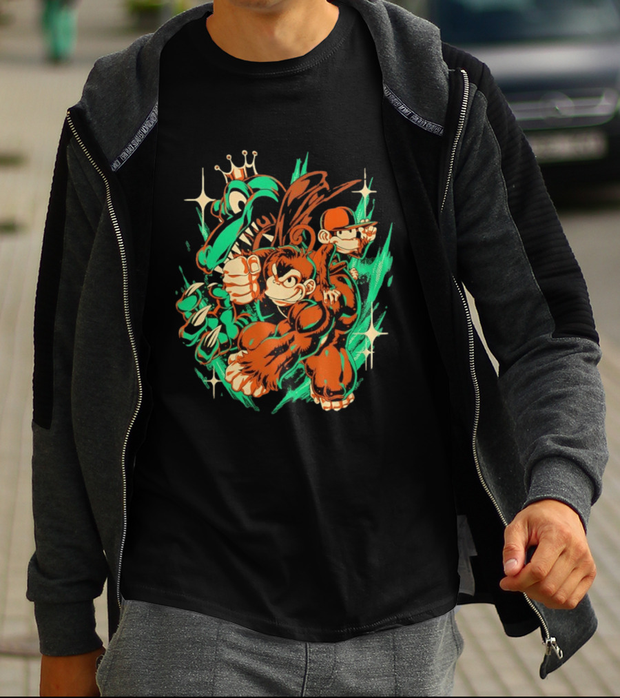 Donkey Kong Country Powerful Punch Dynamic Adventure T-Shirt