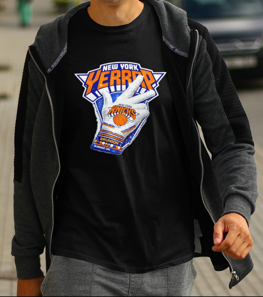 New York Yerrrp Jalen Brunson Knicks Burner On T-Shirt