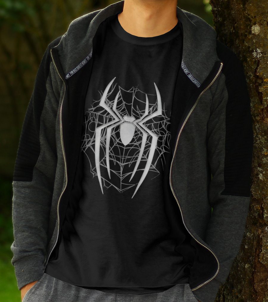 Marvel Spider Man Brand New Day Dark Spiderweb White T-Shirt