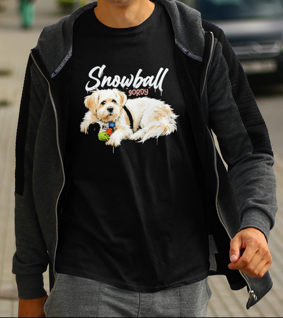 Snowball Gordy Dog With Playful Plush Toy T-Shirt