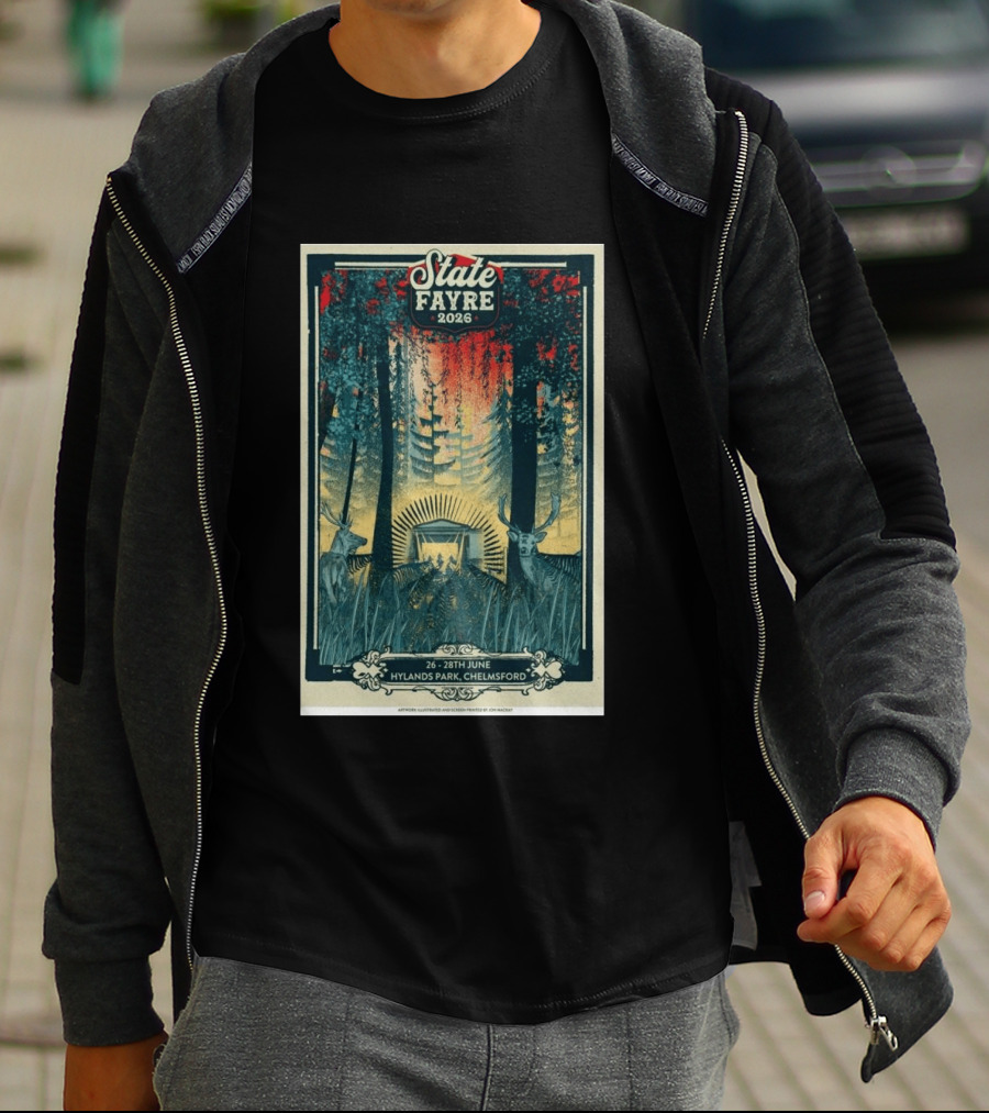 State Fayre 2026 Hylands Park Chelmsford June 26 28 Forest Deer Scene T-Shirt