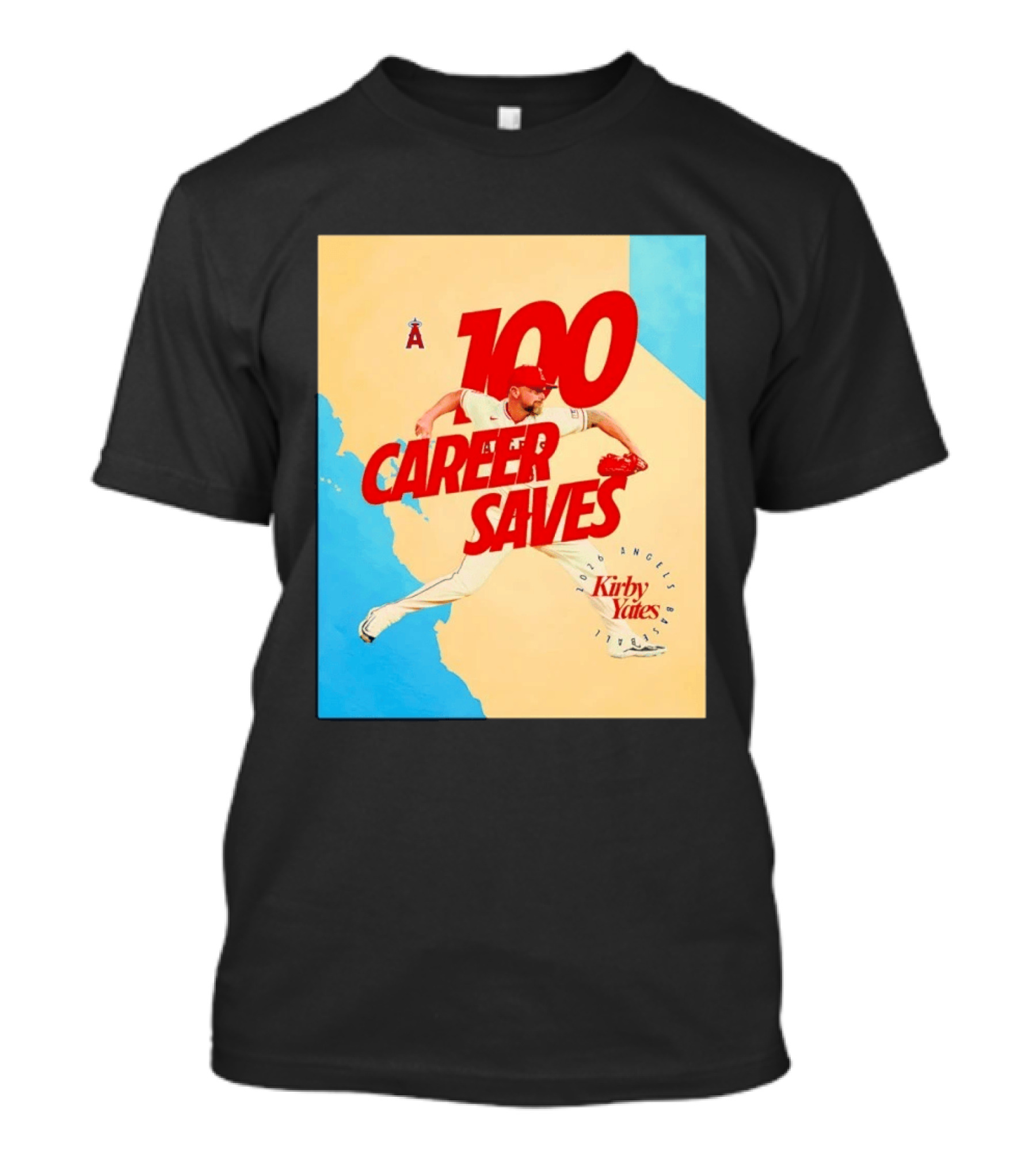 Los Angeles Angels Kirby Yates 100 Career Saves Milestone 2026 T-Shirt