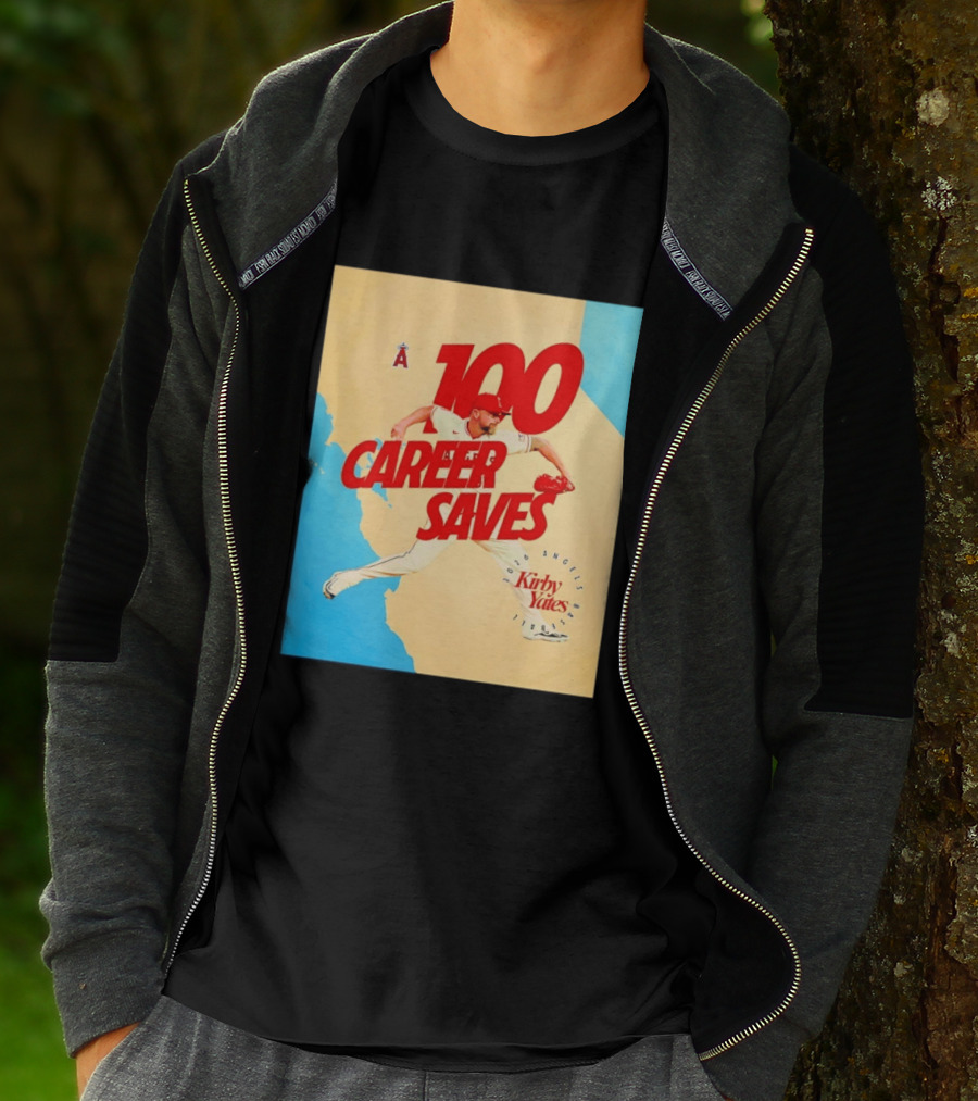 Los Angeles Angels Kirby Yates 100 Career Saves Milestone 2026 T-Shirt