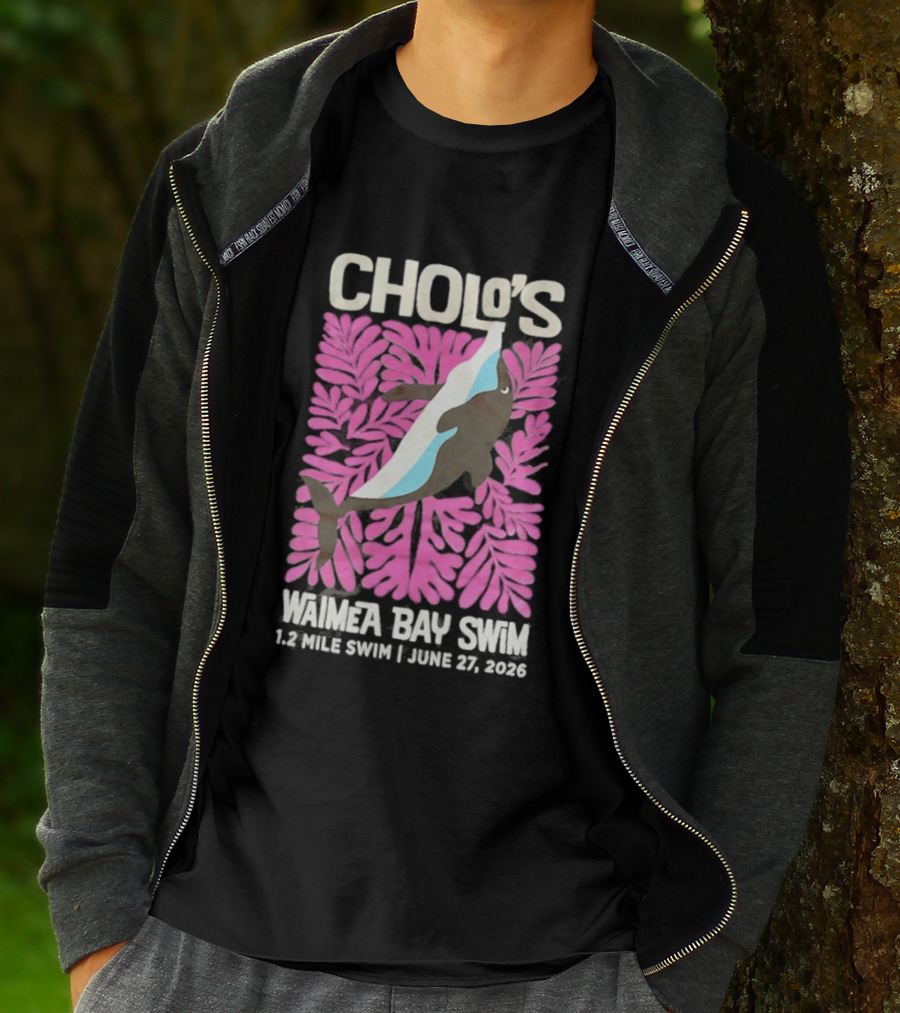 Cholo's Waimea Bay Swim 1.2 Mile Swim June 27 2026 T-Shirt