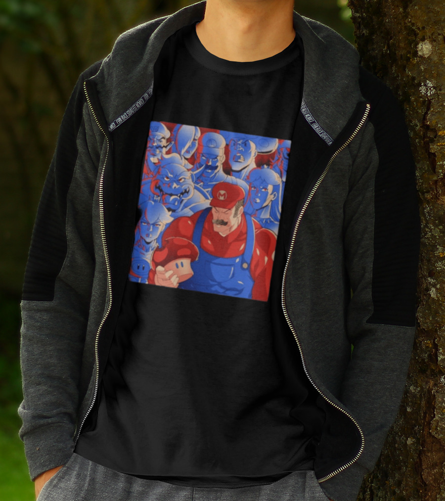 Leader Of Mushrooms Mario Nostalgic Gaming Characters T-Shirt