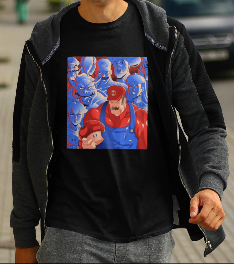 Leader Of Mushrooms Mario Nostalgic Gaming Characters T-Shirt