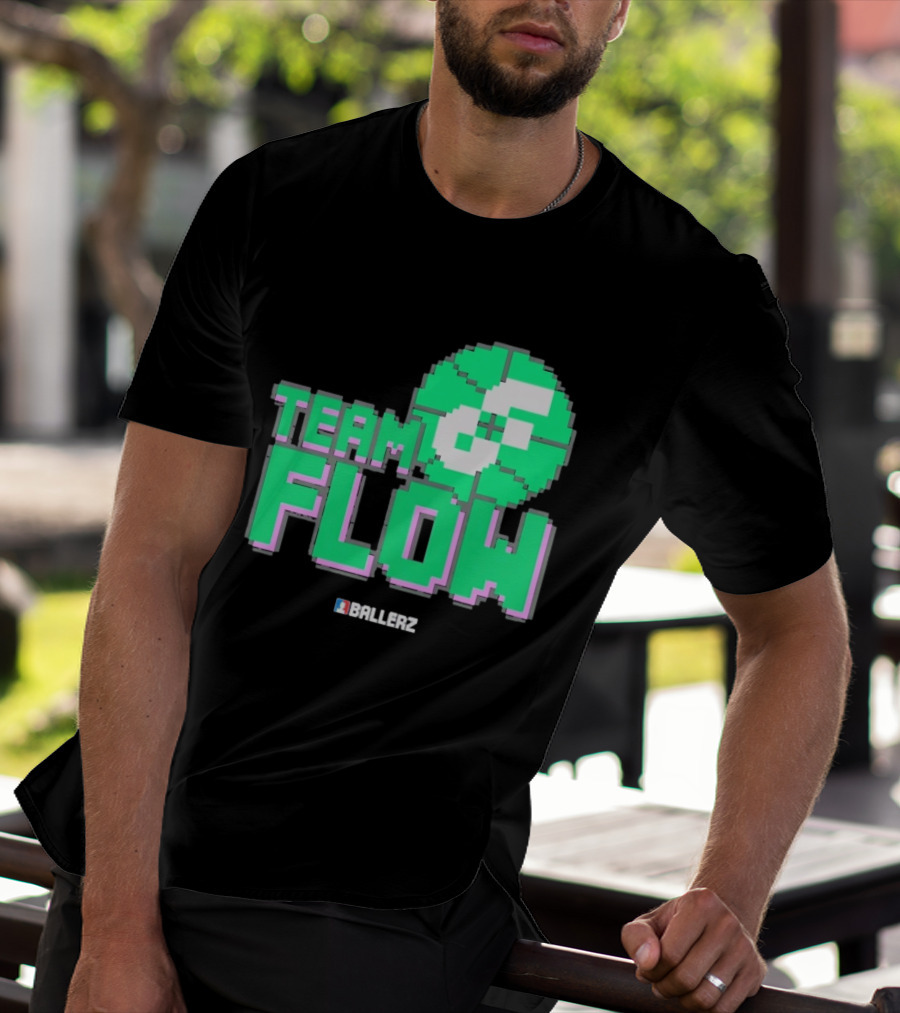 Team Flow Ballerz Pixel Basketball T-Shirt