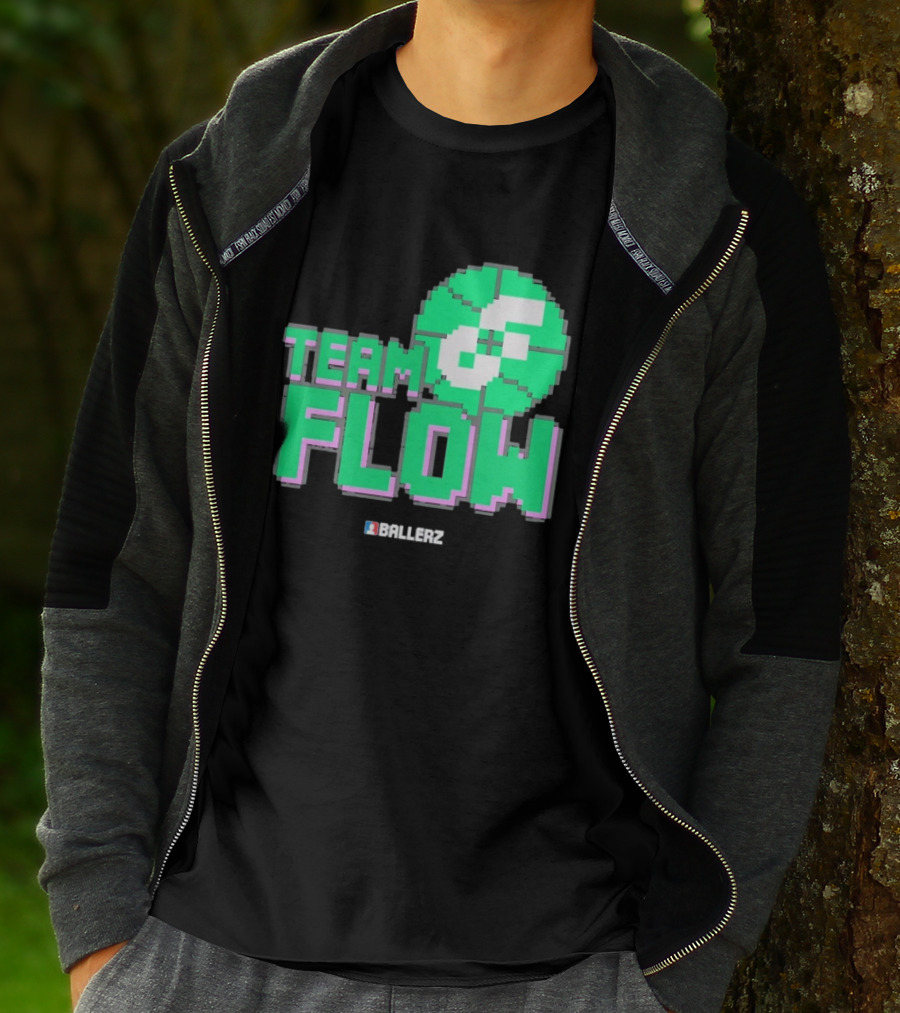Team Flow Ballerz Pixel Basketball T-Shirt