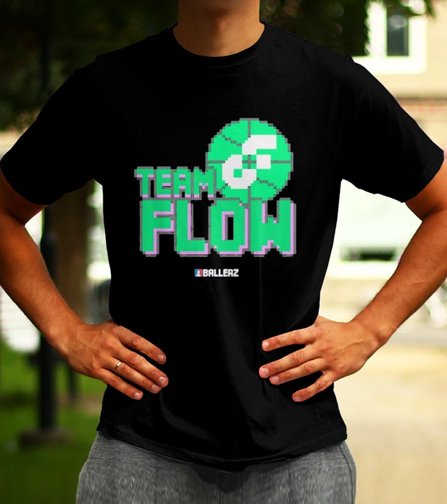 Team Flow Ballerz Pixel Basketball T-Shirt
