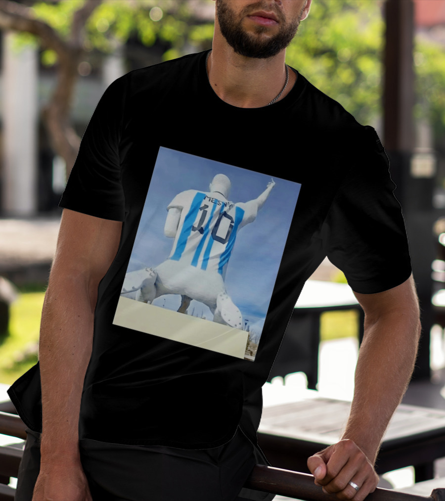 Lionel Messi 10 Argentina Jersey Statue Meme T-Shirt