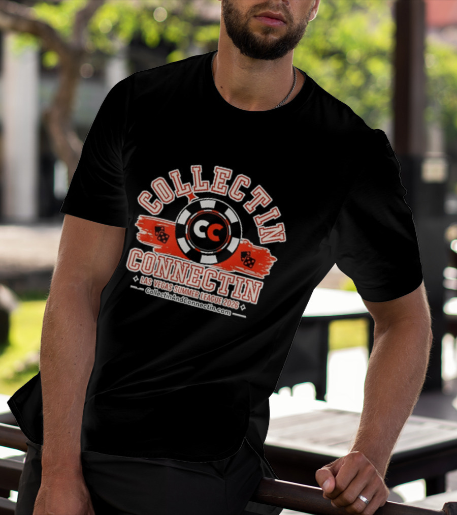 Collectin Connectin Las Vegas Summer League 2026 Casino Dice Poker Chip T-Shirt
