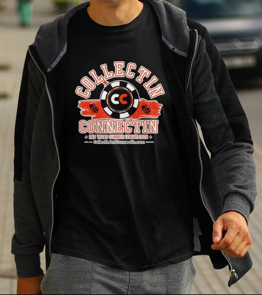 Collectin Connectin Las Vegas Summer League 2026 Casino Dice Poker Chip T-Shirt