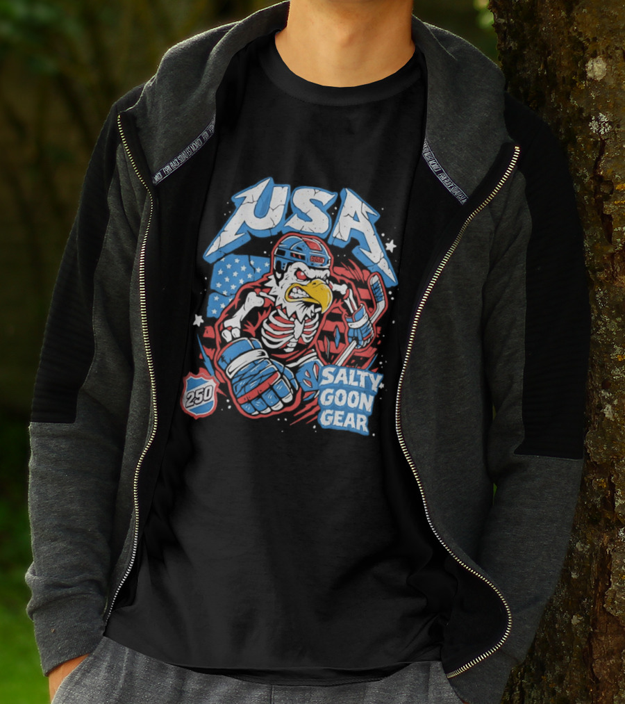 USA Skeleton Eagle 250 Salty Goon Gear T-Shirt