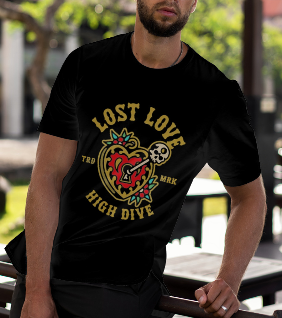 Lost Love High Dive Heart And Key Vintage Tattoo T-Shirt