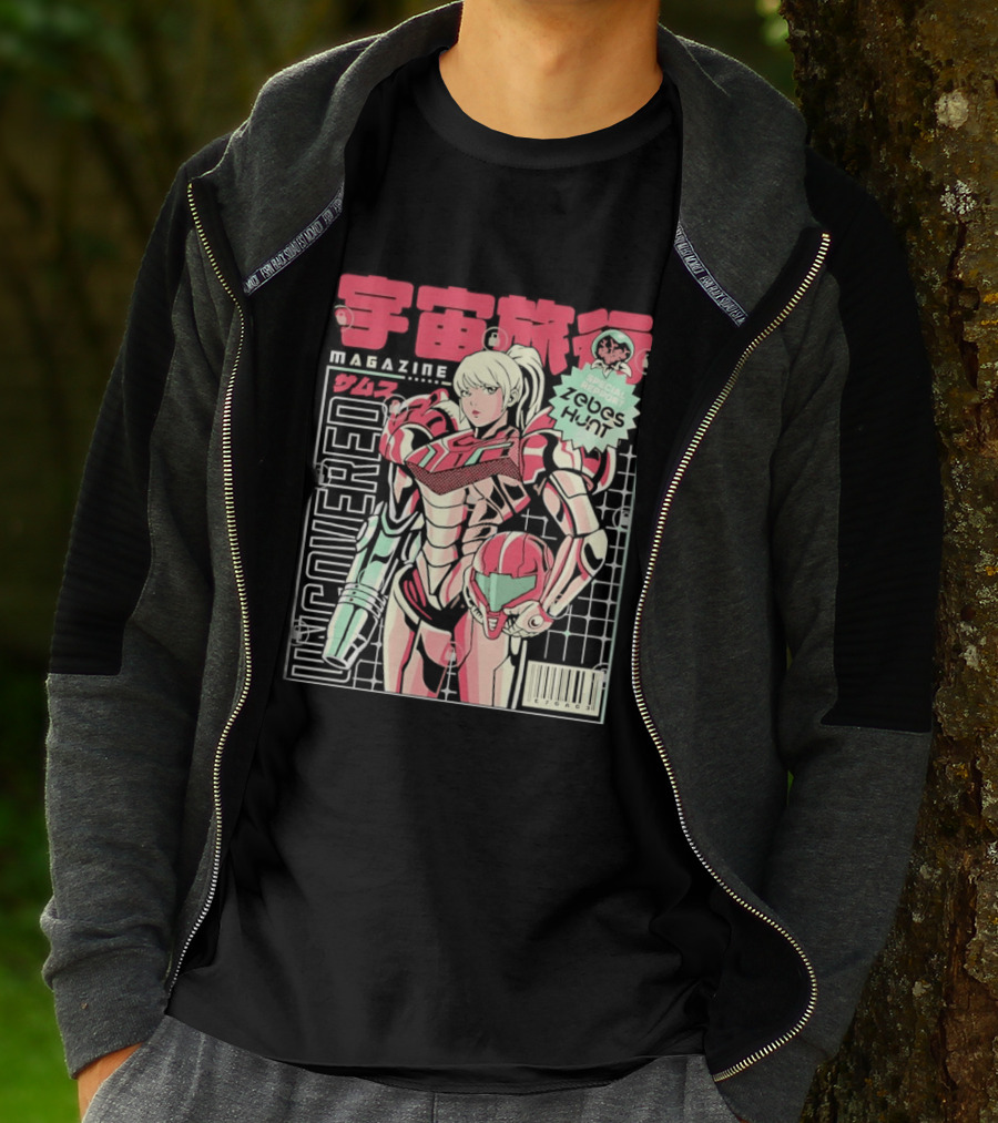 Samus Aran Metroid Special Feature Uncovered Magazine Issue T-Shirt