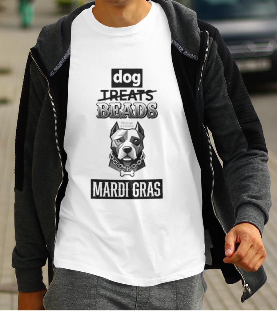 Dog Treats Beads Mardi Gras T-Shirt