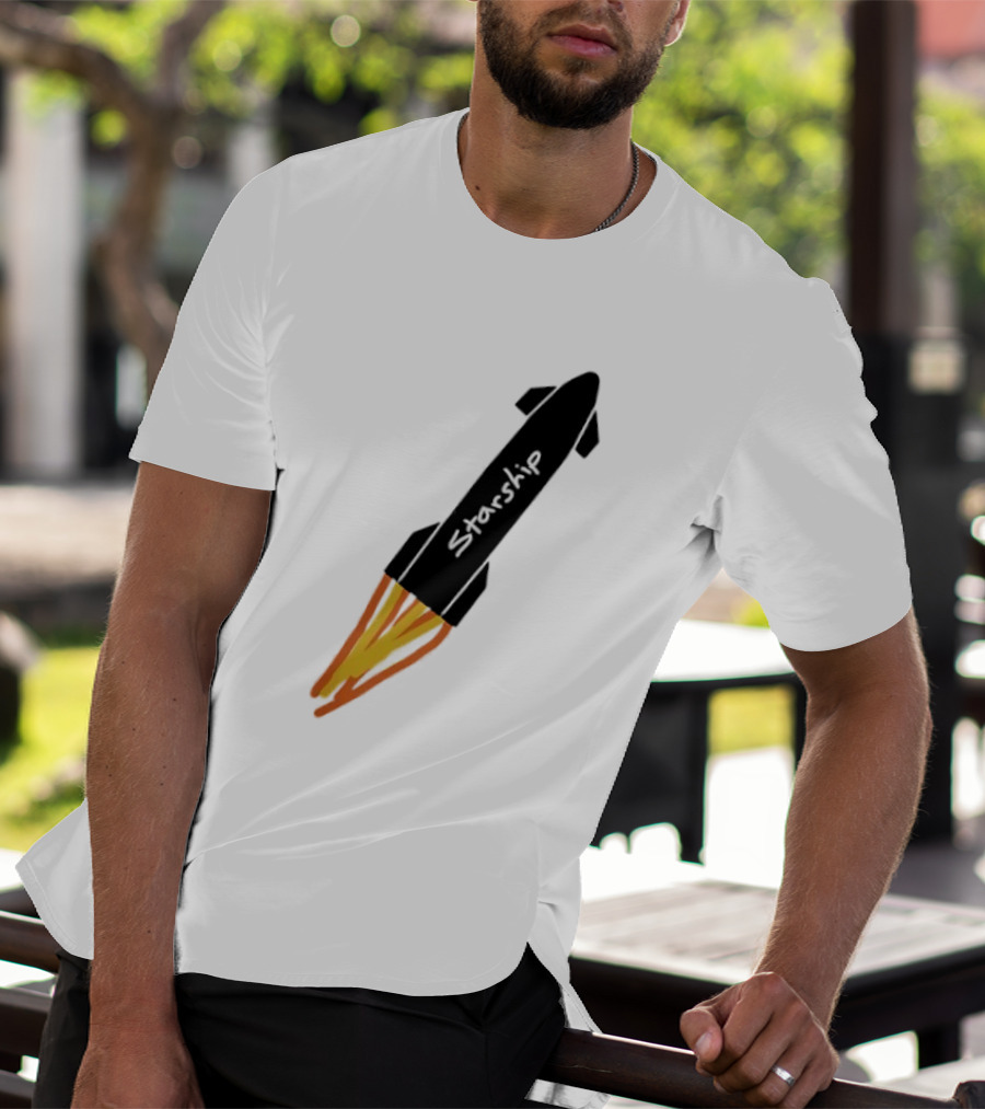 Starship Rocket SpaceX Space Exploration T-Shirt