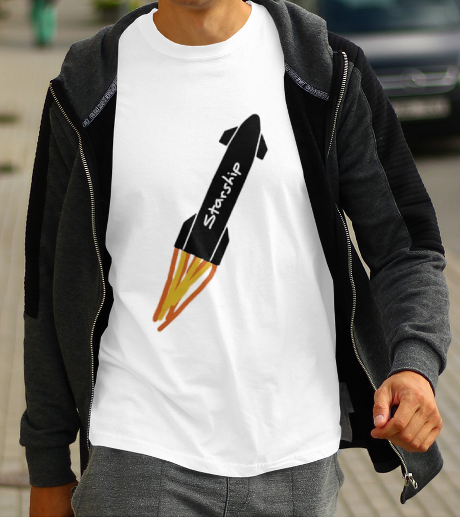 Starship Rocket SpaceX Space Exploration T-Shirt
