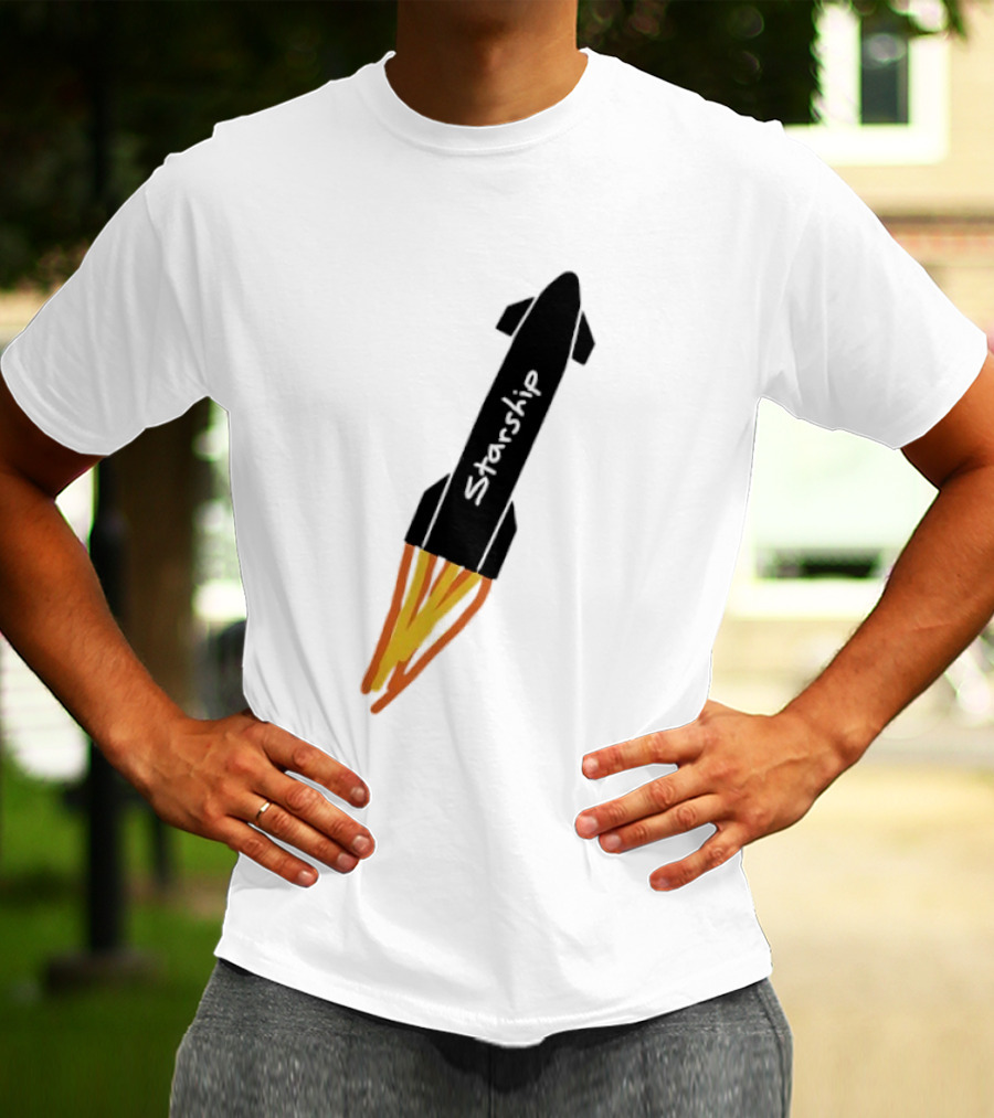 Starship Rocket SpaceX Space Exploration T-Shirt
