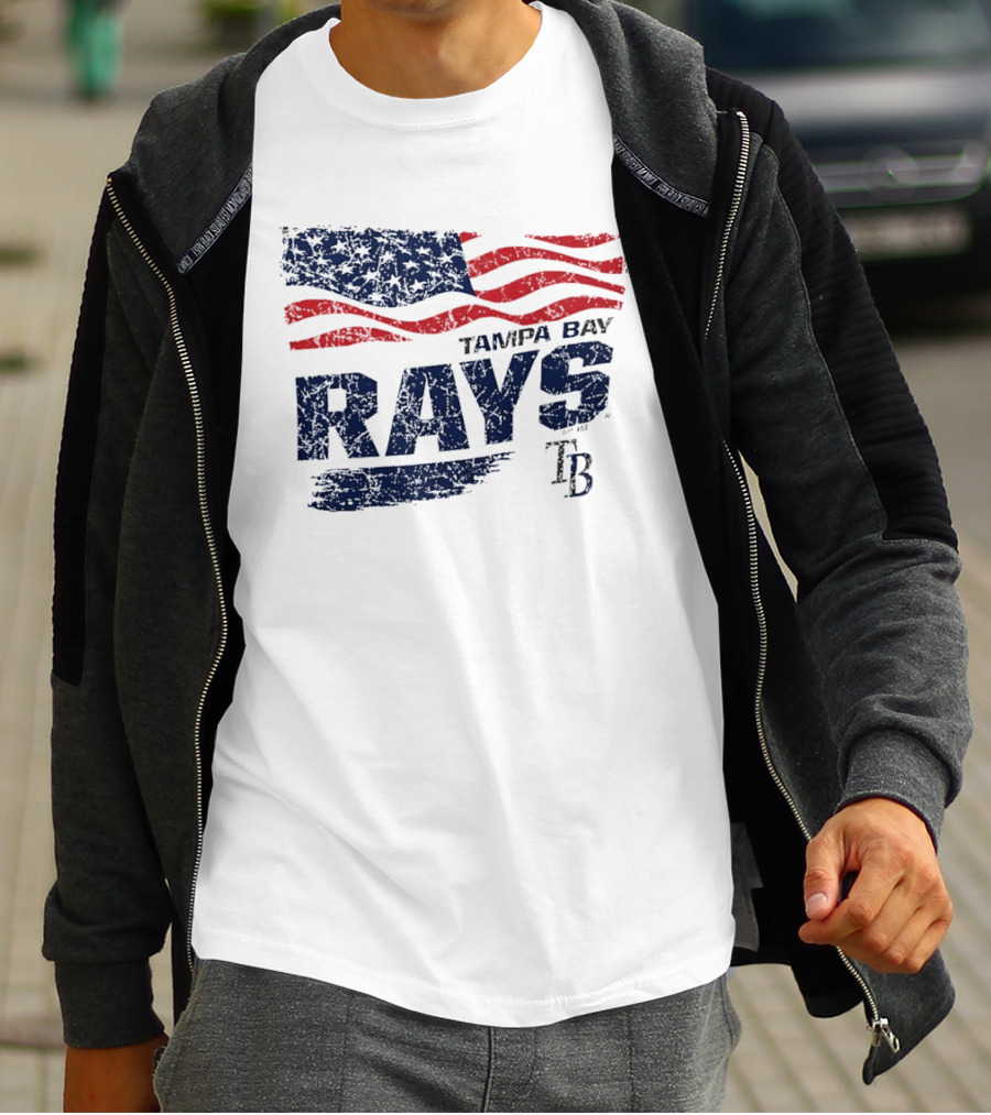 Tampa Bay Rays 4th Of July American Flag T-Shirt