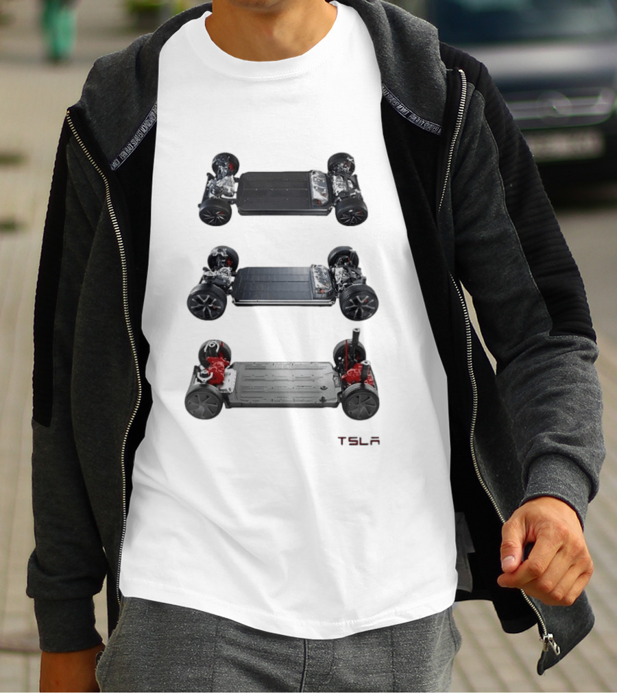 Tesla Foundation Chassis Electric Vehicle E S L A T-Shirt