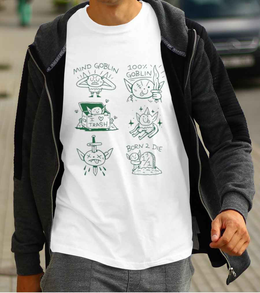 Mind Goblin 100 2004 Goblin I Love Trash Born 2 Die T-Shirt