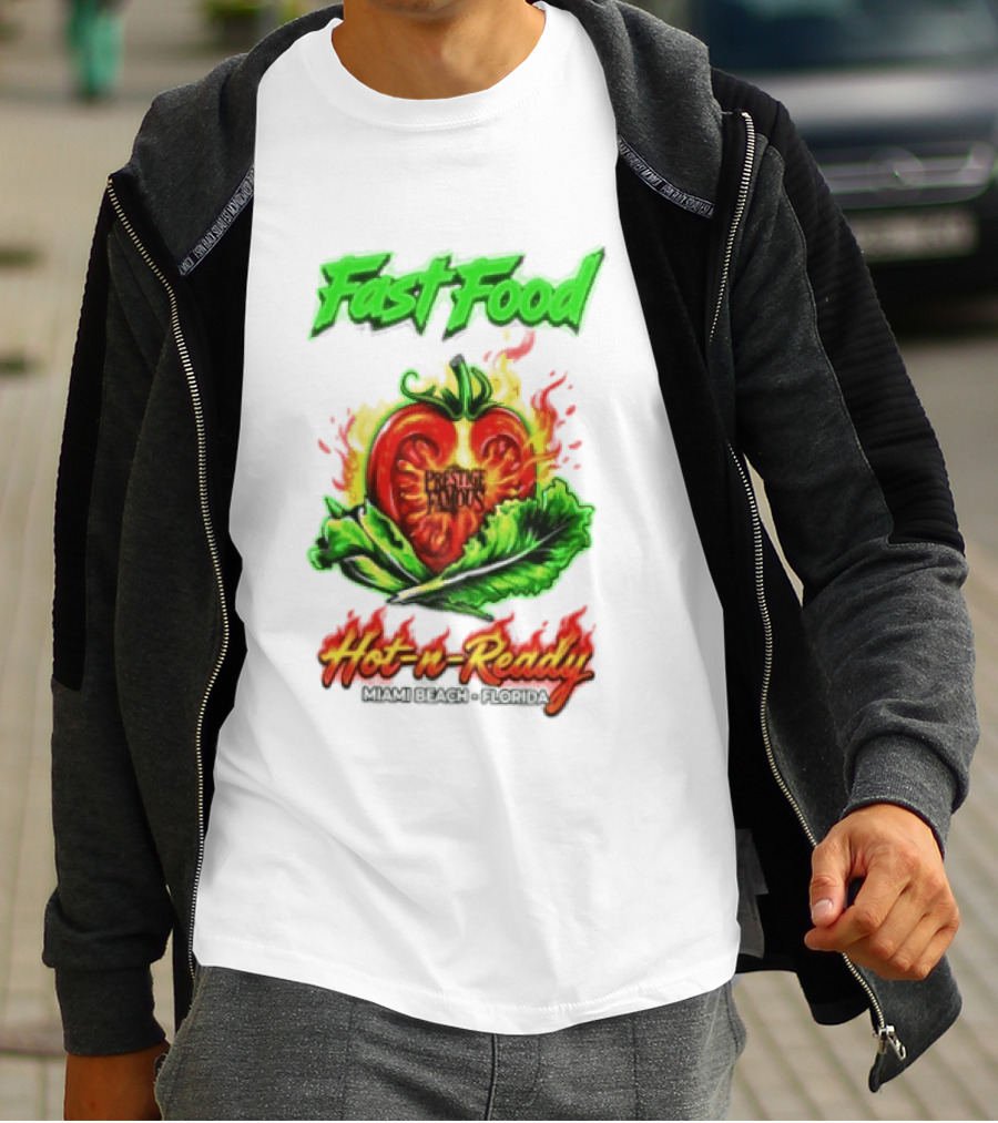 Fast Food Prestige Famous Hot N Ready Miami Beach Florida T-Shirt