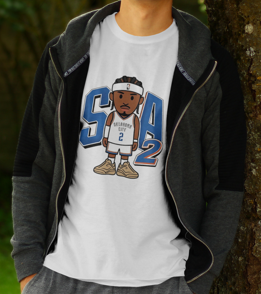 SGA Shai Gilgeous Alexander Oklahoma City Thunder SA 2 Cartoon T-Shirt