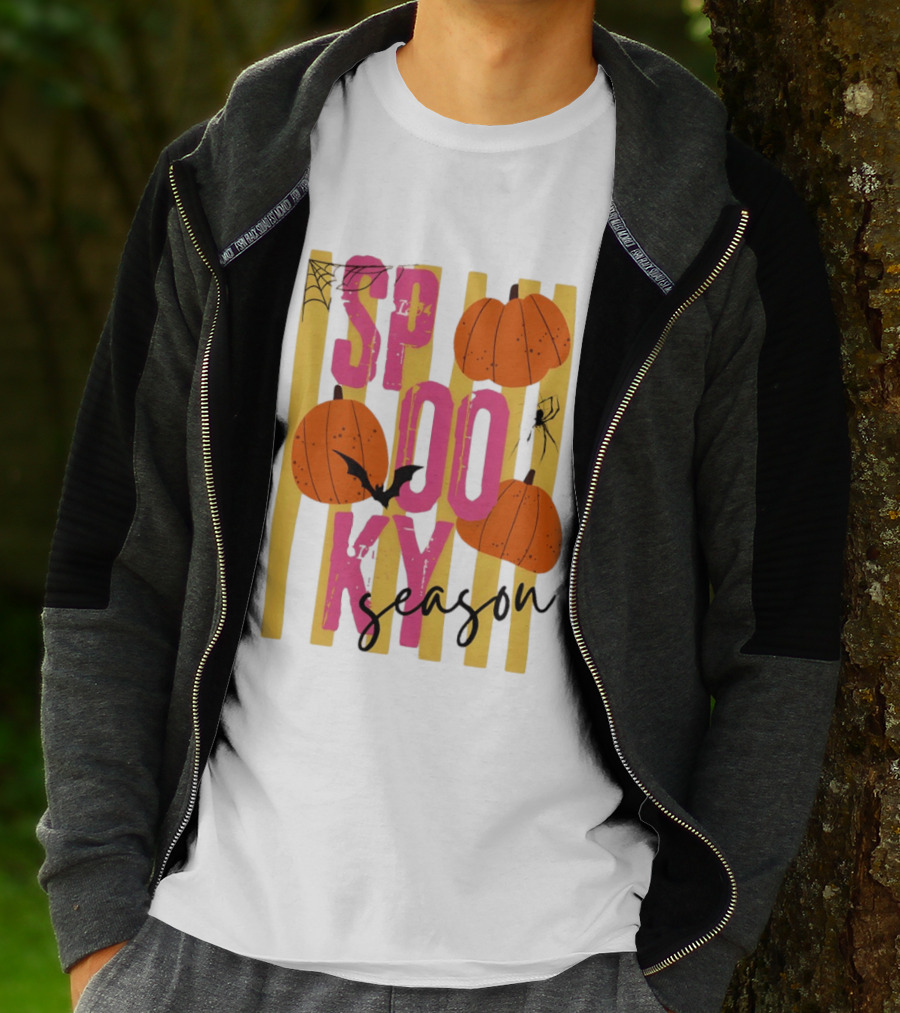 Spooky Season Pumpkins Bats Spiders Halloween 2026 T-Shirt