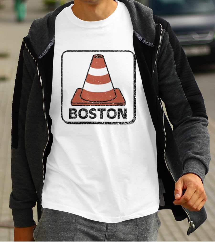Boston Traffic Cone Urban Humor T-Shirt