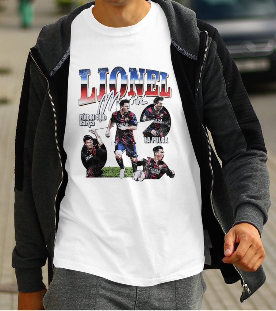 Lionel Messi Futbol Club Barcelona La Pulga M T-Shirt